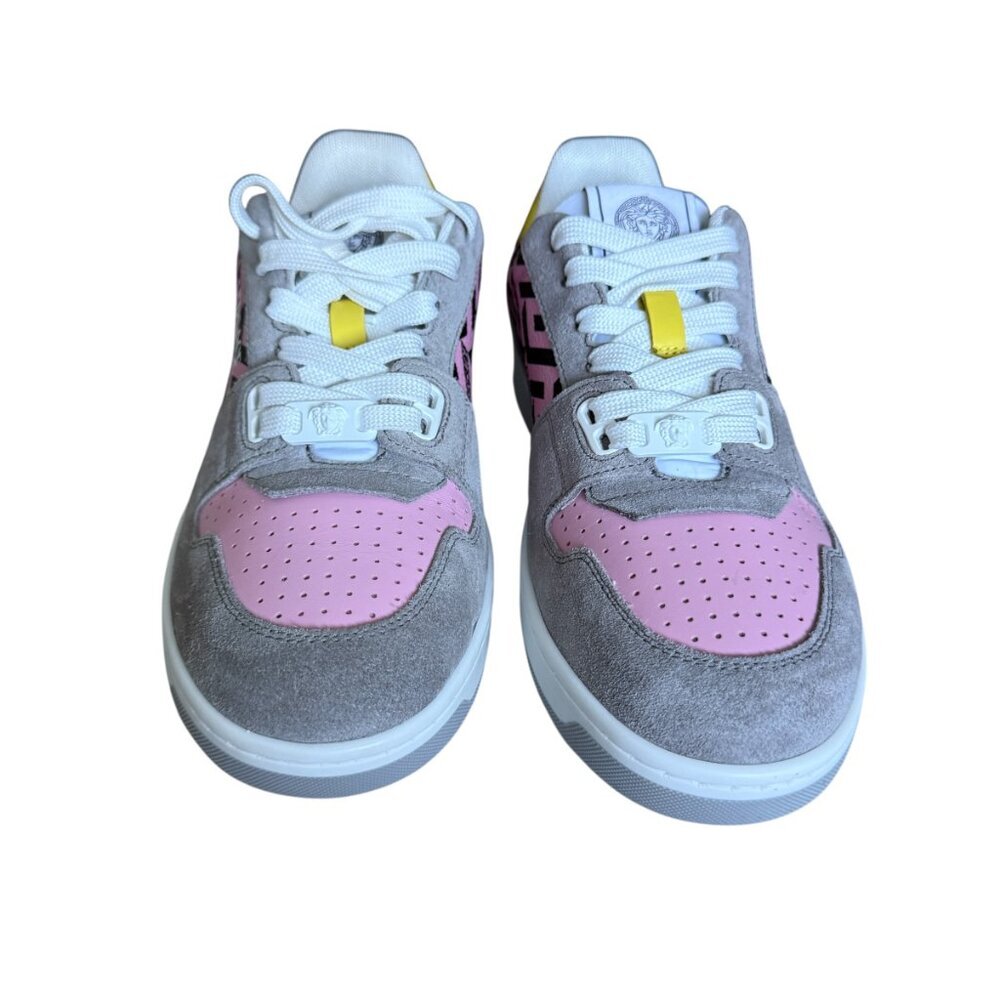 Versace Medusa Pink/Black Leather Women's Sneaker Shoe, 1014316, 37 - Picture 6 of 12